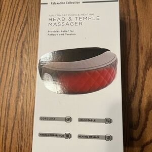 Cordless Head & Temple Massager with Red and Black Design